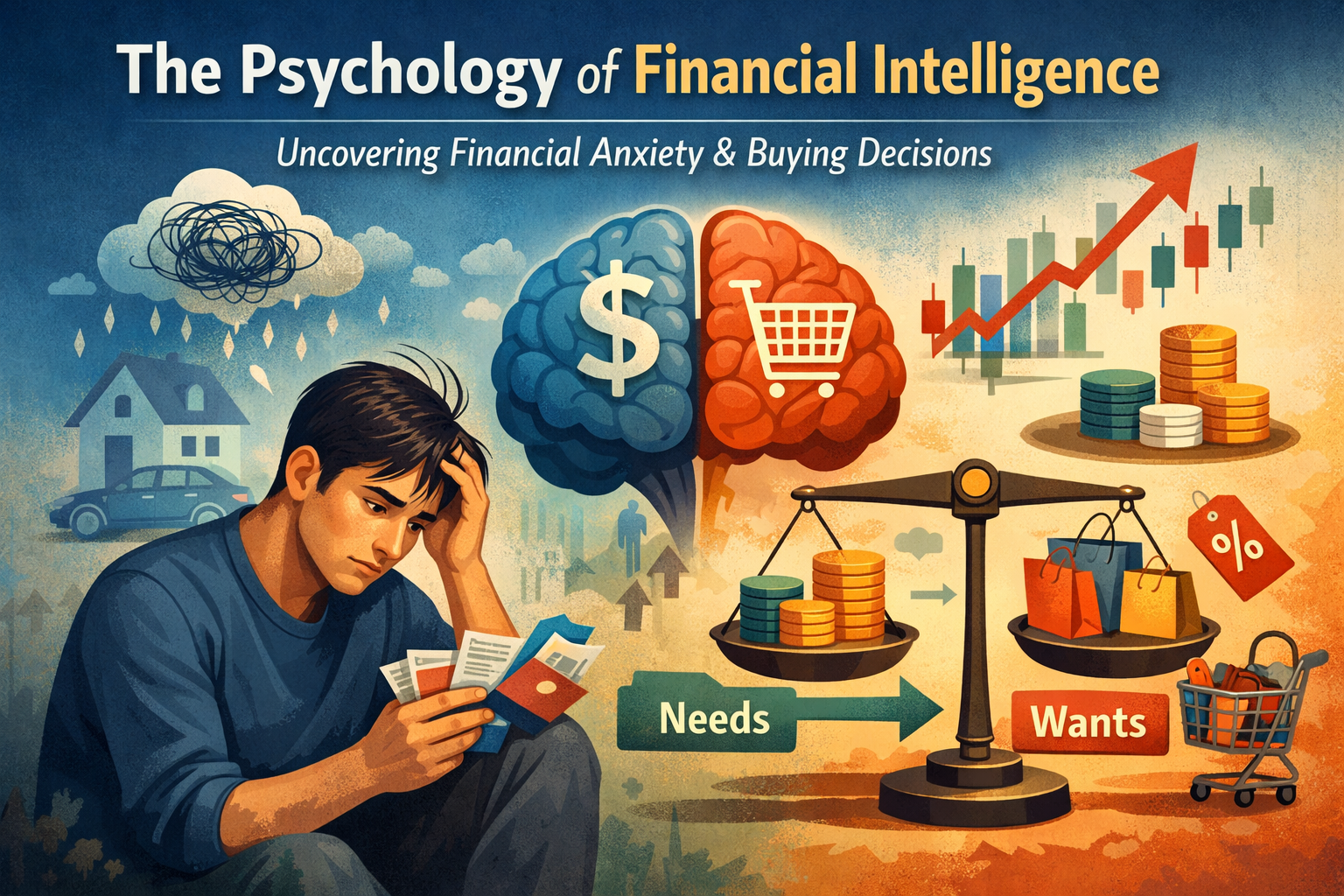 روانشناسی هوش مالی: چرا پول ما را کنترل می کند؟ (ریشه یابی اضطراب مالی و استراتژی های عملی)